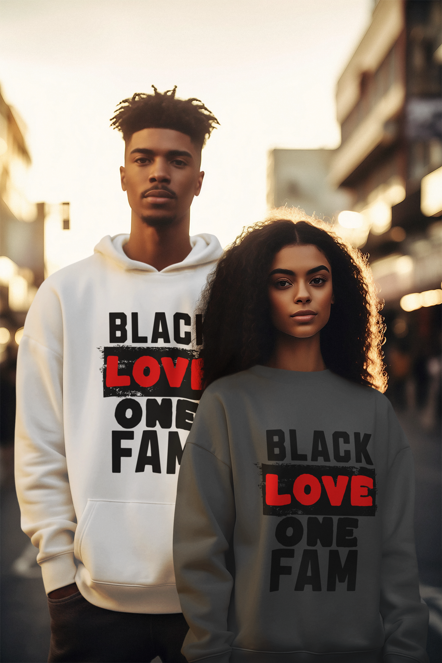 Black Love One Fam Unisex Premium Sweatshirt