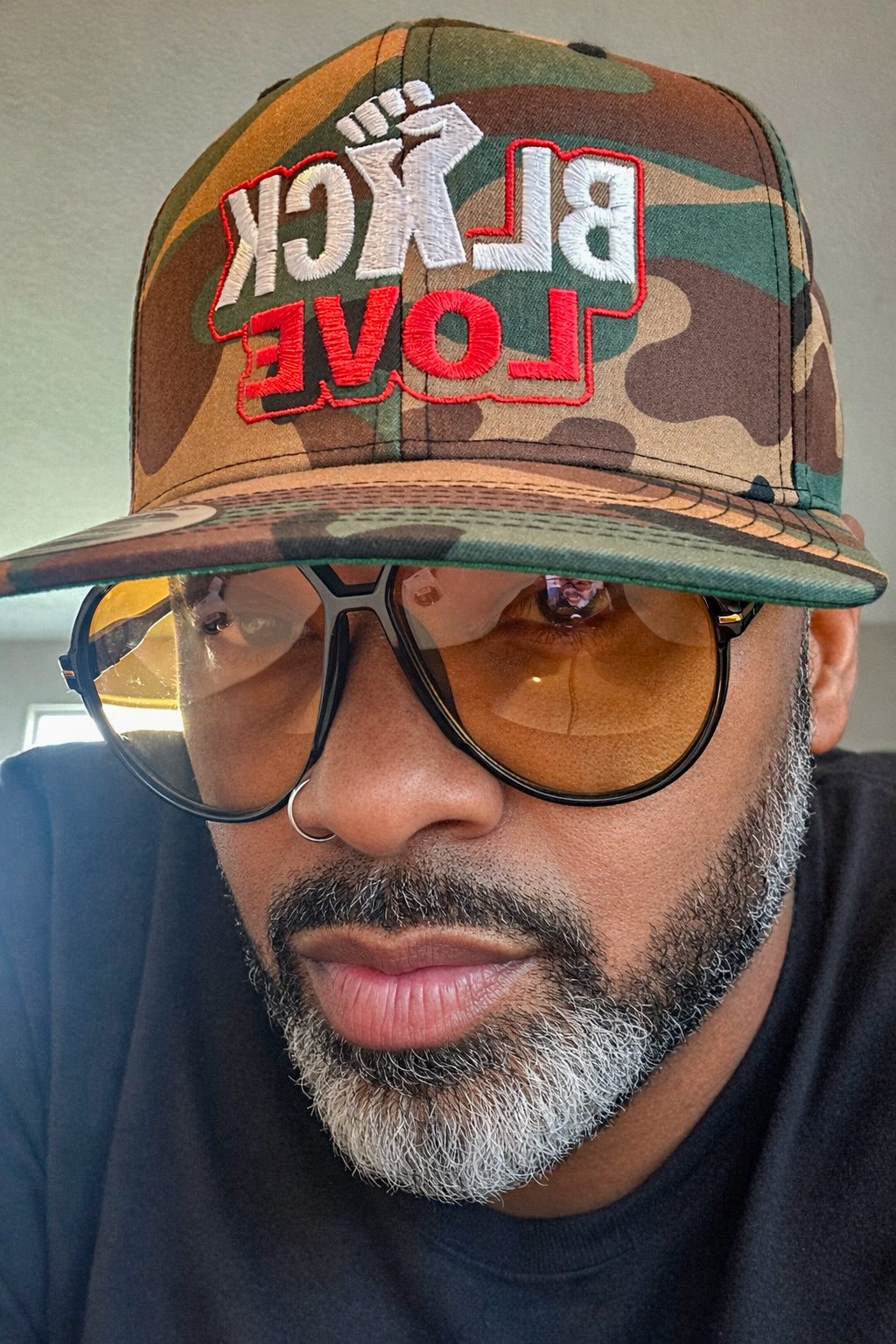 Black Love Camo Snapback Hat