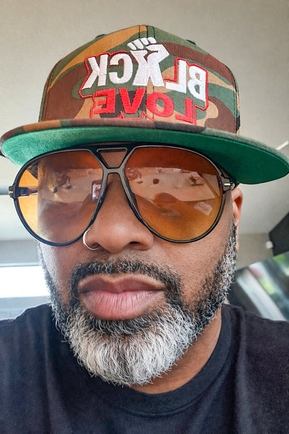 Black Love Camo Snapback Hat