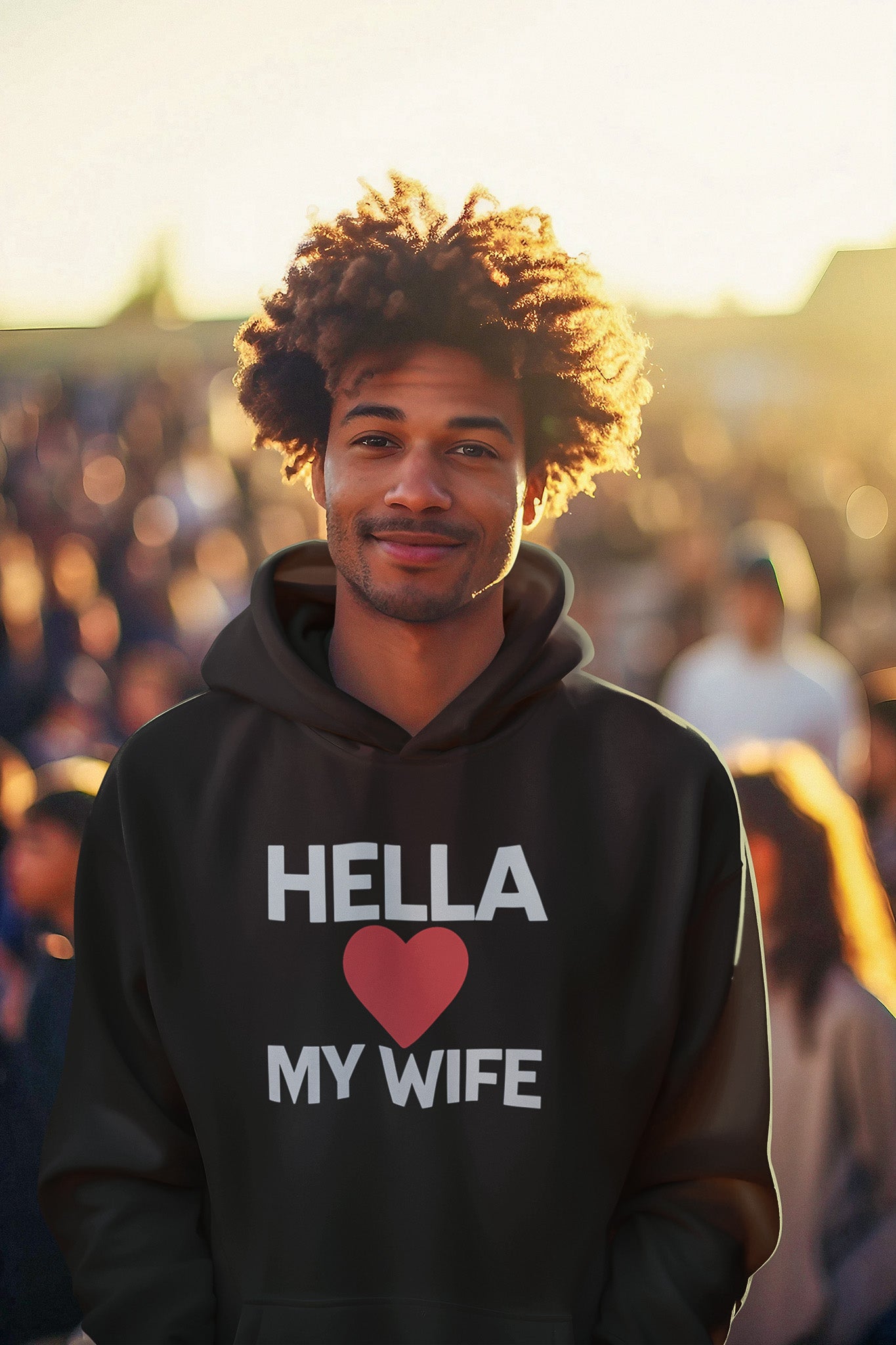 Hella Luv My Wife Unisex Premium Pullover Hoodie