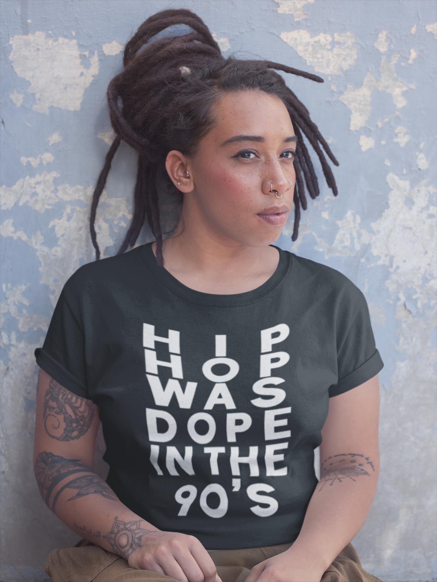 Hip Hop Was Dope Women's Off The Shoulder T- Shirt