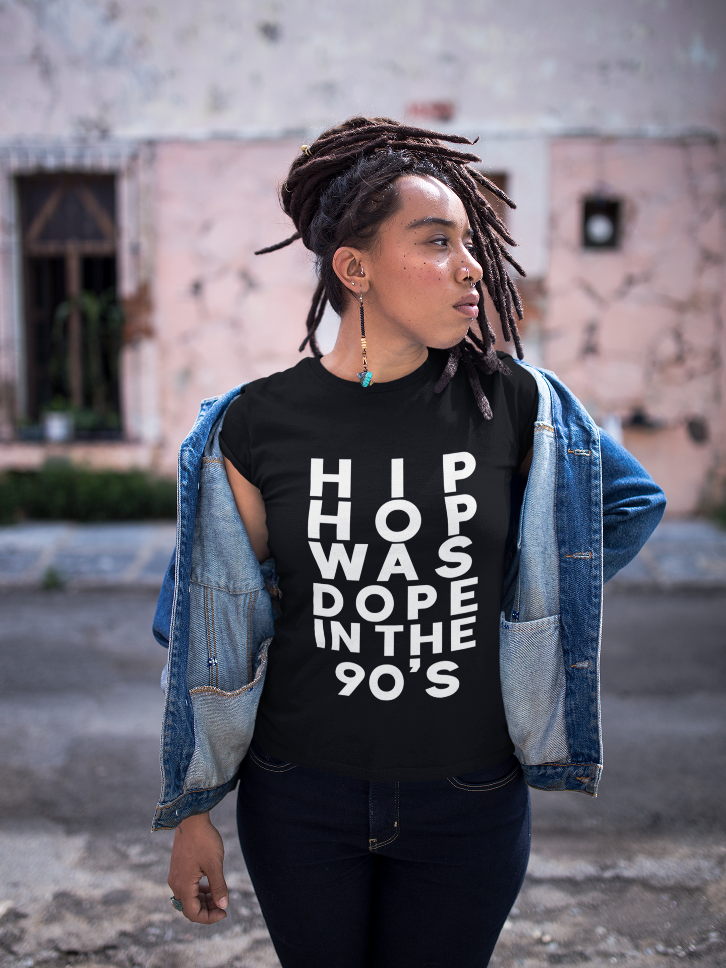 Hip Hop Was Dope Women's Off The Shoulder T- Shirt