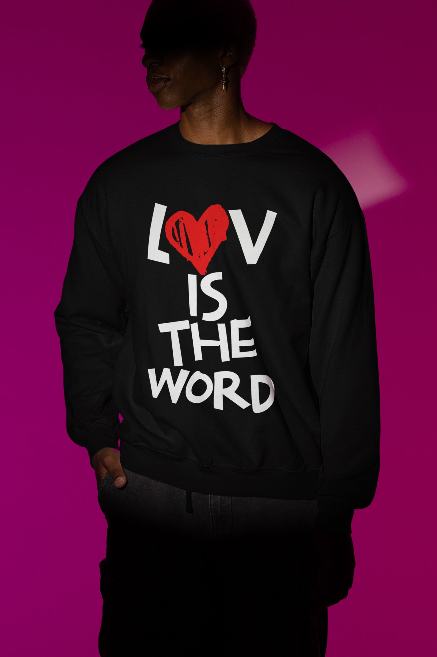 Love Is The Word Unisex Premium Crewneck Sweatshirt