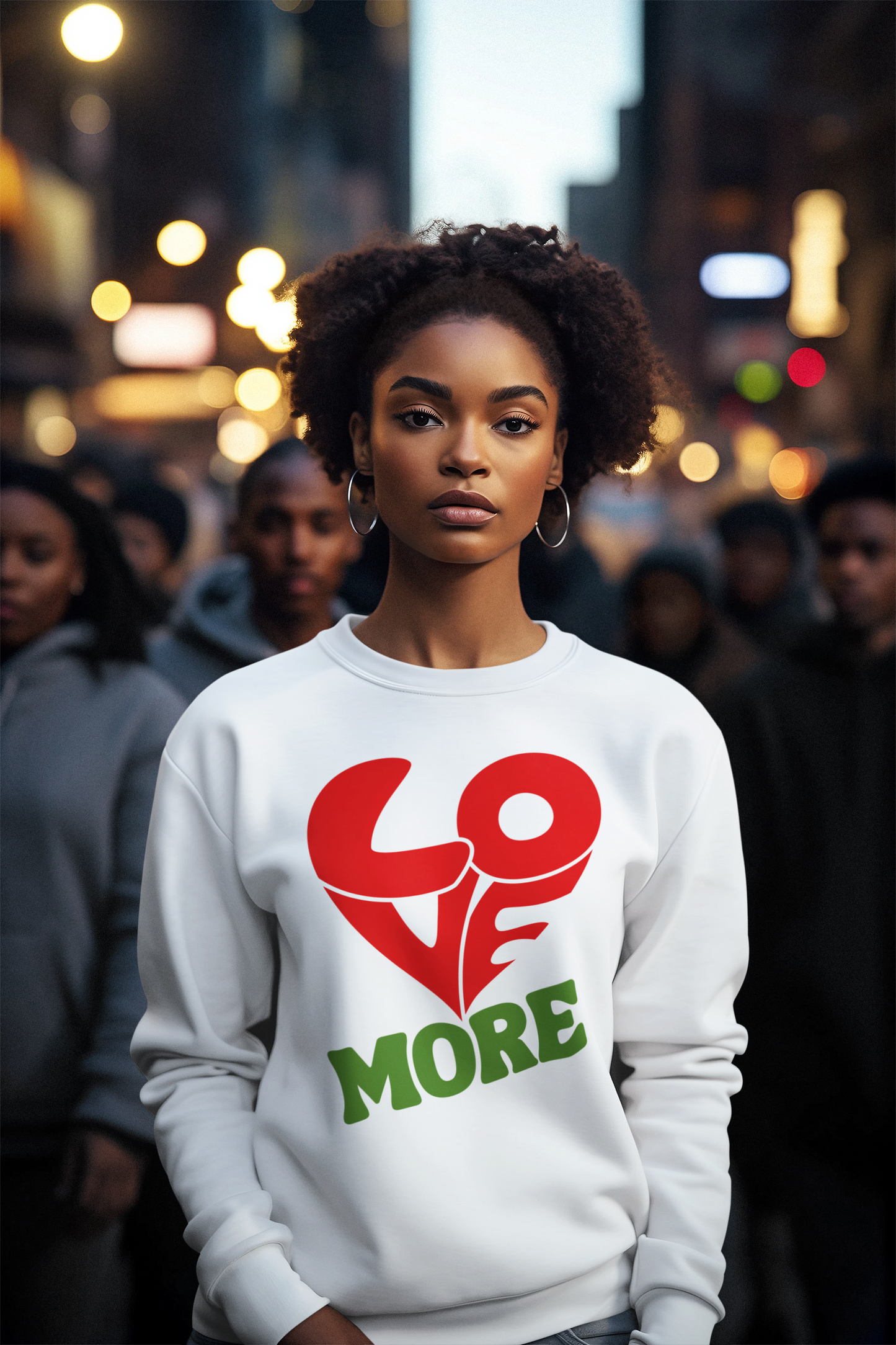 Love More Big Luv Unisex Premium Crewneck Sweatshirt