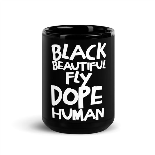 Black Human Glossy Mug