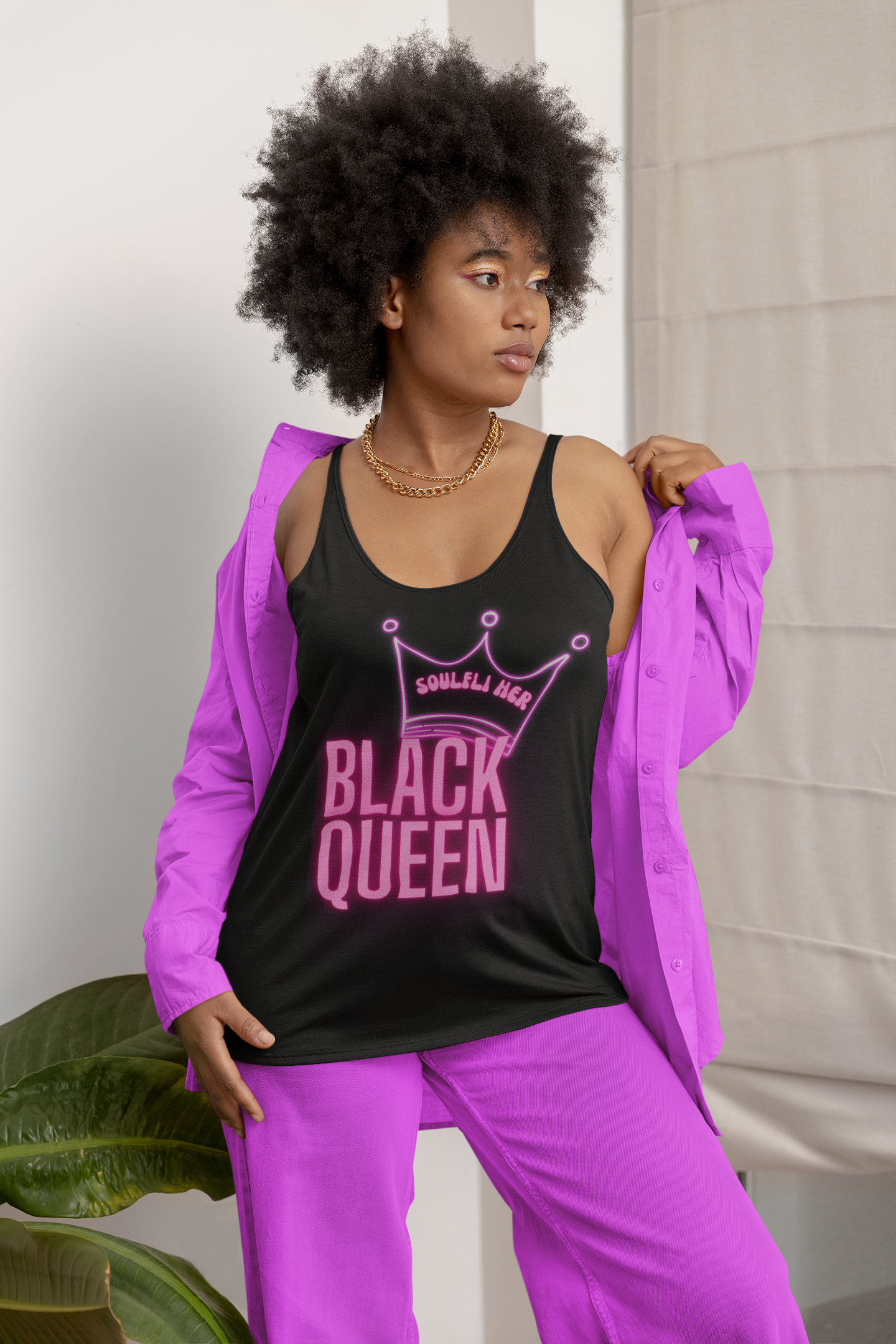 Black Queen Women's Racerback Tank