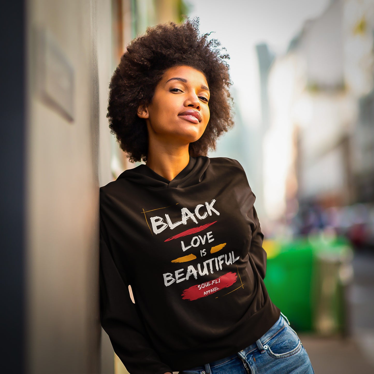 Black Love Is Beautiful Unisex Premium Pullover Hoodie